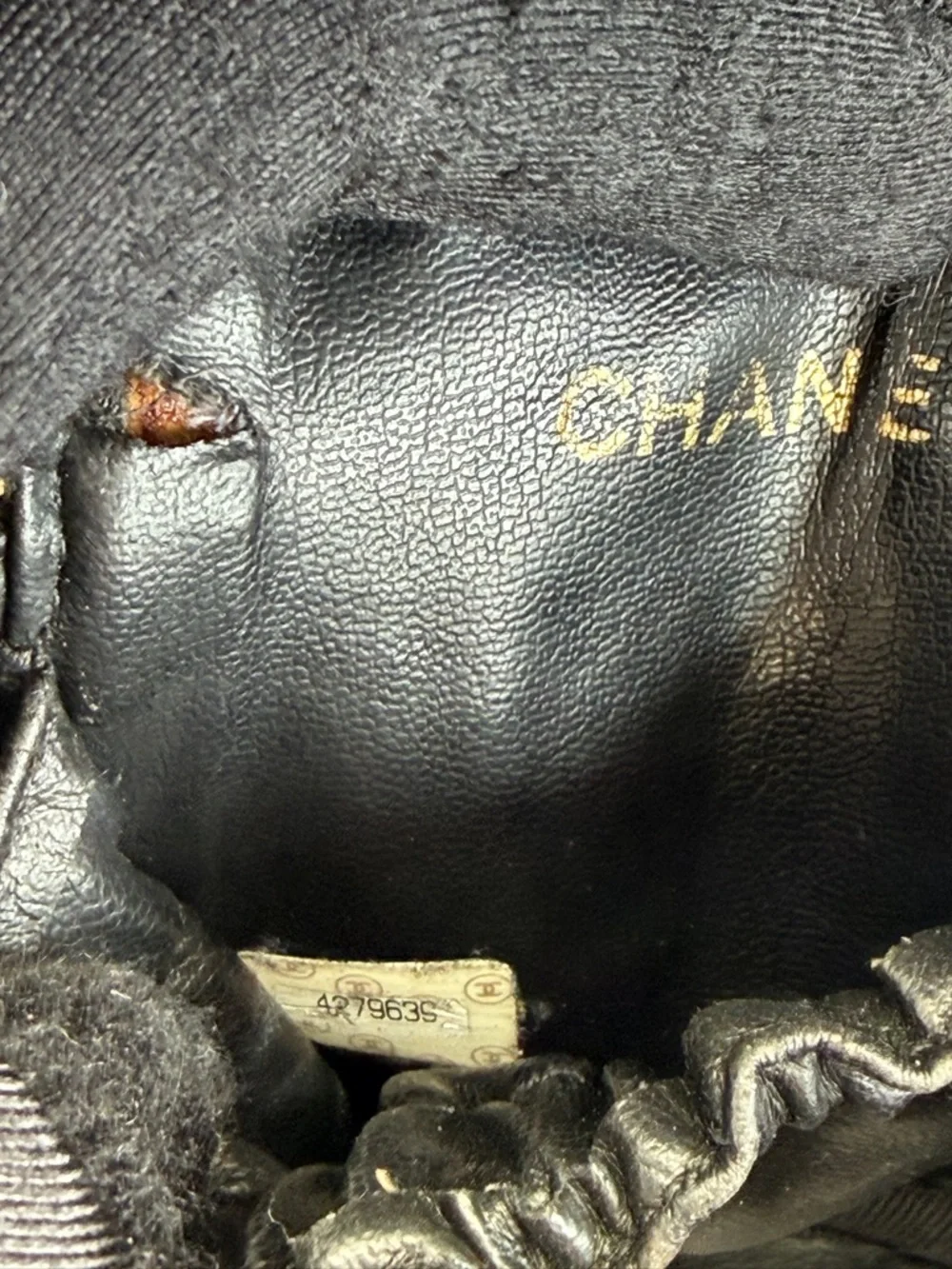Chanel Lambskin Vanity Cosmetic Bag Black